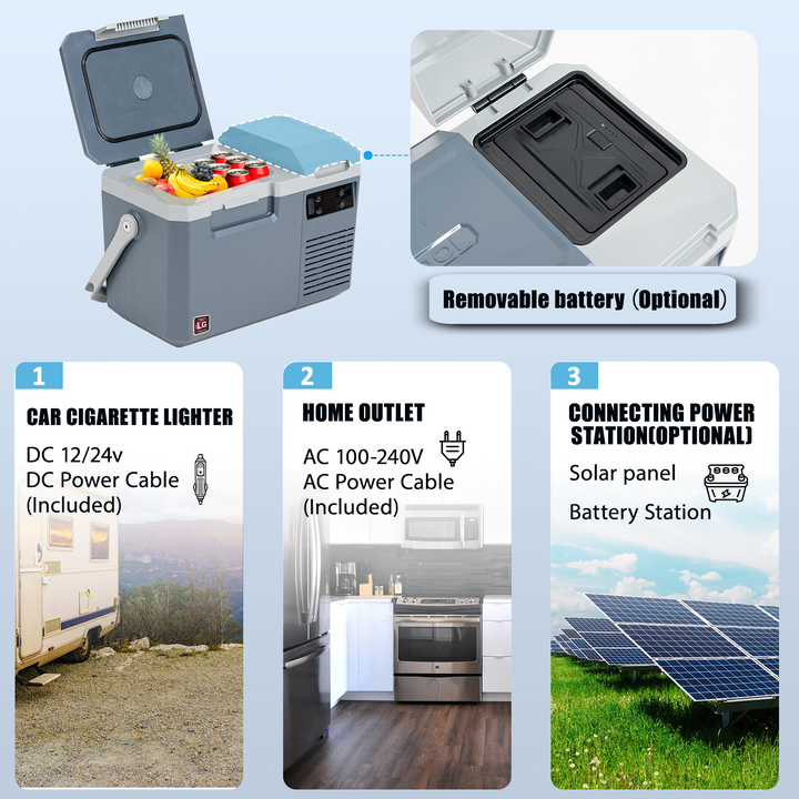 Alpicool LGMP8 Car Fridge + Detachable Battery