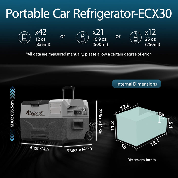 Alpicool ECX30 Portable Car Fridge Freezer
