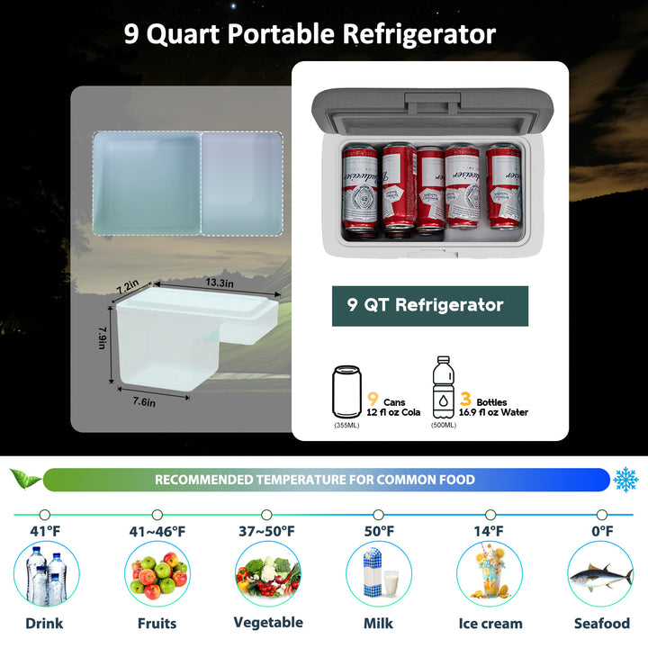 Alpicool MG9 Portable Car Fridge